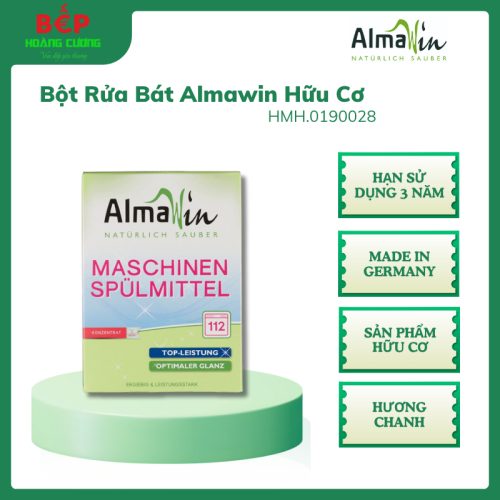 Almawin Bột Rửa Bát 2.8kg Hữu Cơ – Hương Chanh, Sạch Dầu Mỡ, Bảo Vệ Da Tay - An Toàn Cho Sức Khỏe
