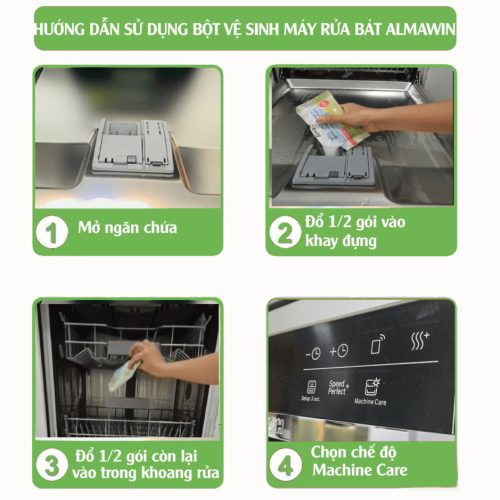 Almawin Bột Vệ Sinh Máy Giặt & Máy Rửa Bát Hữu Cơ 200g HMH.0190200 – Làm Sạch Cặn Canxi, Khử Mùi Hôi Hiệu Quả 9 Almawin Bột Vệ Sinh Máy Giặt, Máy Rửa Bát Hữu Cơ 200g – Loại Bỏ Cặn Bẩn, An Toàn Cho Sức Khỏe