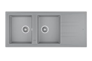 Chậu rửa bát đá 2 hố Teka MAESTRO STONE 80B-TG 2B 1D GREY 115400008