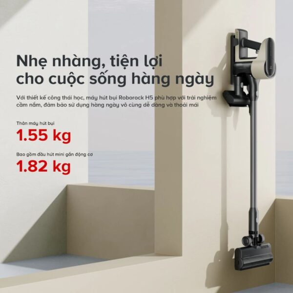 Chi tiết máy hút bụi cầm tay không dây Roborock H5