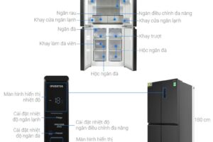 Chi tiết tủ lạnh 4 cánh 466 lít Hitachi HR4N7522DSDXVN