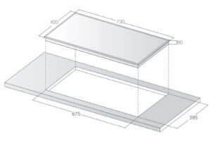 Kích thước bếp điện từ đôi Lorca TA 1006EC PLus