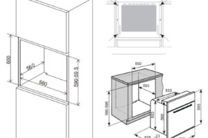 Kích thước lò nướng âm tủ Lorca TA 917