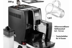 Kích thước máy pha cafe DeLonghi Dinamica ECAM 356.57.B