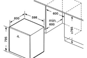 Kích thước máy rửa bát bán âm Richborn RDG6080SQG