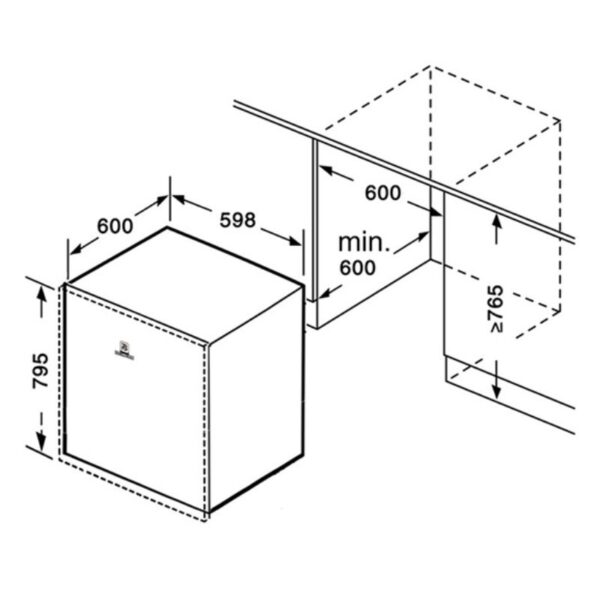 Kích thước máy rửa bát bán âm Richborn RDG6080SQG