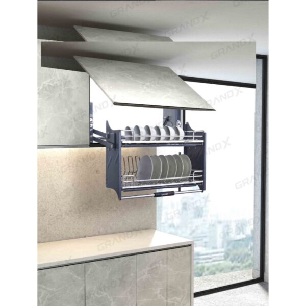 Ảnh giá bát đĩa nâng hạ nan Oval SUS304 Grandx XL.70M2