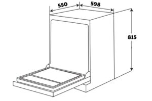 Kích thước máy rửa bát âm tủ Bosch SMV6YAX04E Serie 6