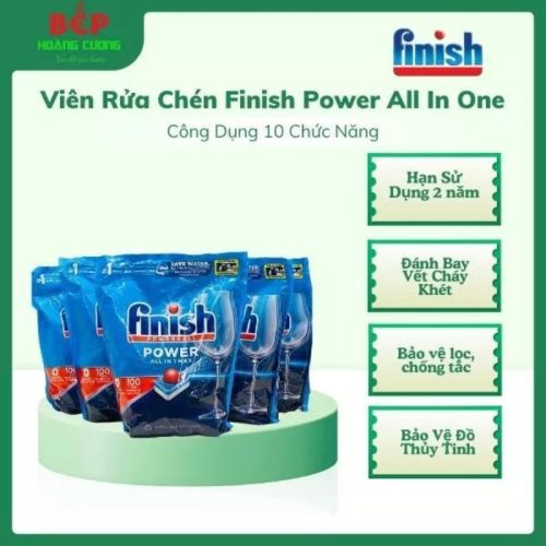 Finish Power All in One 24 viên – Viên rửa chén máy
