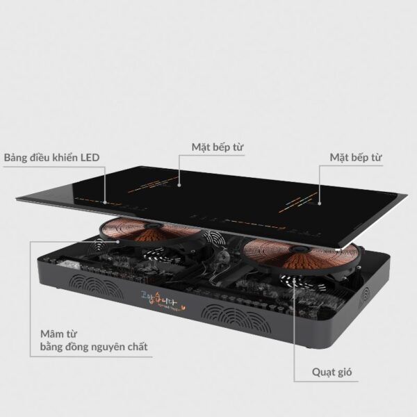 Chi tiết bếp từ đôi Hawonkoo CEH-211-II