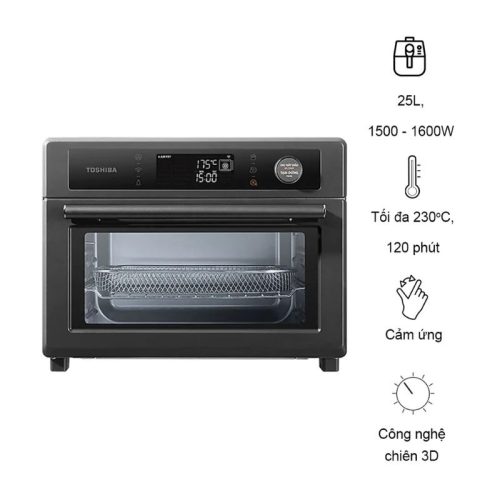 Lò chiên không dầu Toshiba TL2-SAC25GZC(GR), Dung tích 25L, Công nghệ chiên 3D 9 Lò chiên không dầu Toshiba TL2-SAC25GZC(GR) 25 Lít