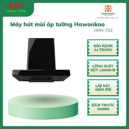 Hawonkoo Máy Hút Mùi HRH-702 – Chính Hãng – Cảm Ứng Nhạy – Lưới 2 Lớp – Hút Mạnh – Bền Bỉ