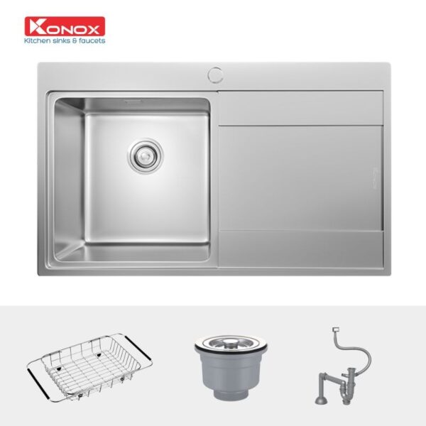 Chi tiết chậu rửa bát Konox Unico 8652