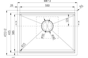 Kích thước chậu rửa bát Konox KN6046SU