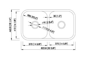 Kích thước rửa bát Konox KN8246DUA