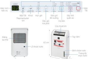 Kích thước máy hút ẩm Sharp DW-D20A-W