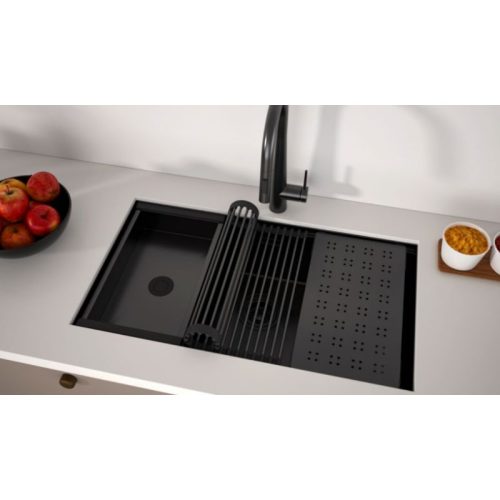 Chậu Rửa Chén Bát Inox Hafele 567.24.486 Chất liệu inox cao cấp hoàn thiện Titan 8 Ảnh chậu rửa bát Hafele WS R10 HS25-SSN1S-7644 567.24.486 Titan