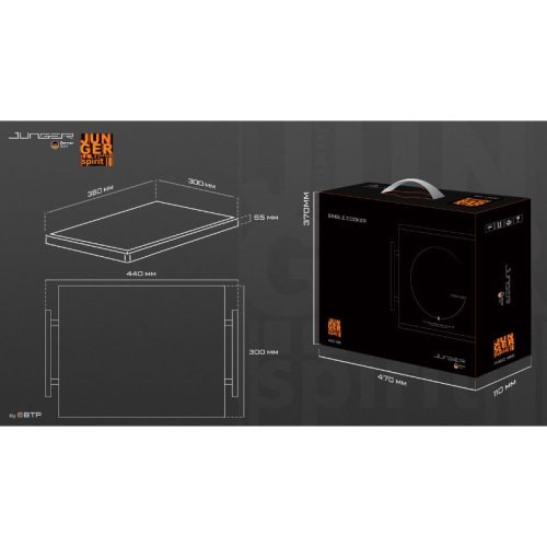 Kích thước bếp hồng ngoại đơn Junger ASC-86 di động