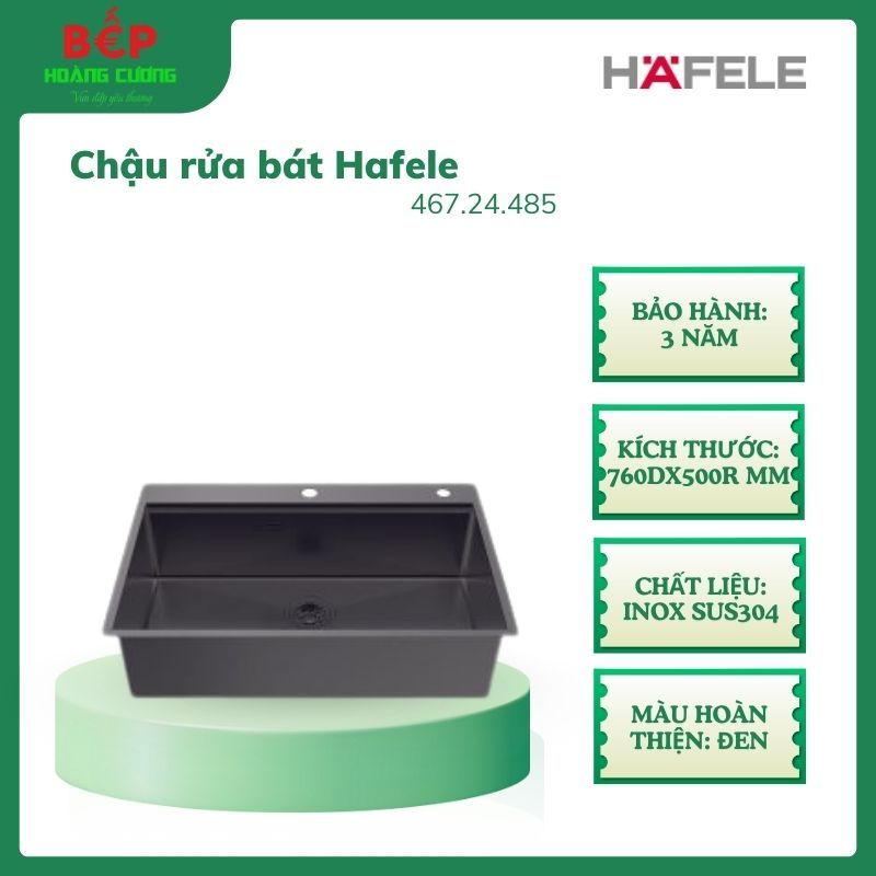 Chậu Rửa Chén Hafele 567.24.485 760mm HS25-SSN1S-7650 Màu Đen, Độ dày 1.2 mm 3 Chậu Rửa Chén Hafele 567.24.485 760mm HS25-SSN1S-7650 Màu Đen, Độ dày 1.2 mm