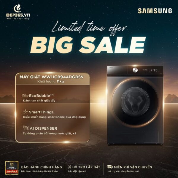 bs may giat samsung inverter 11 kg ww11cb944dgbsv cua truoc