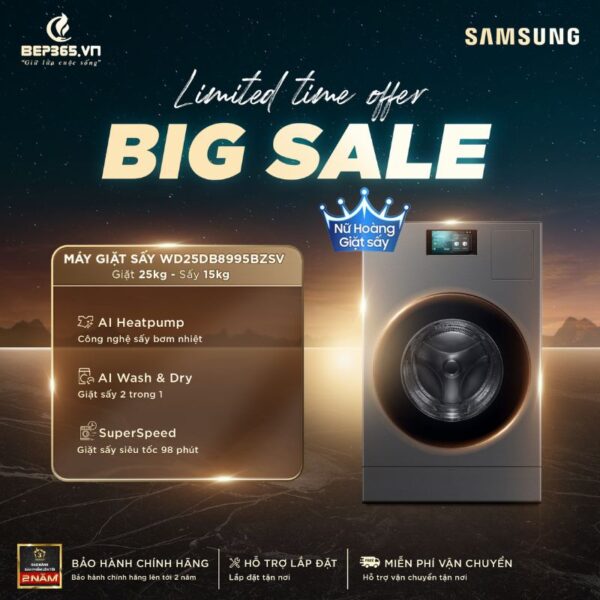 bs may giat say samsung inverter giat 25 kg say 15 kg wd25db8995bzsv