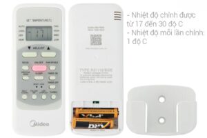dieu khien dieu hoa 1 chieu midea msafii 18crn8