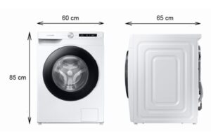 kich thuoc may giat samsung inverter 13 kg ww13t504daw cua truoc
