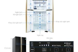 kich thuoc tu lanh hitachi inverter 509 lit r fw650pgv8 gbk