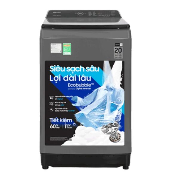 may giat samsung ecobubble inverter 17 kg wa17cg6442bdsv cua tren