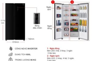 thong so tu lanh 2 canh side by side 600 lit sharp sj sbxp600vg bk