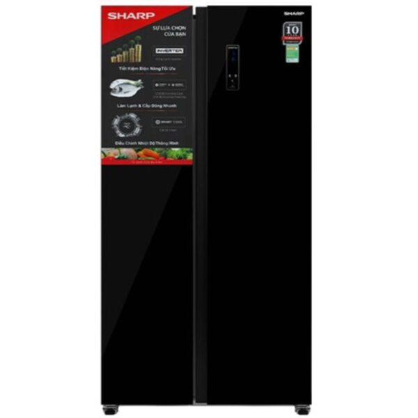 tu lanh 2 canh side by side 532 lit sharp sj sbx530vg bk