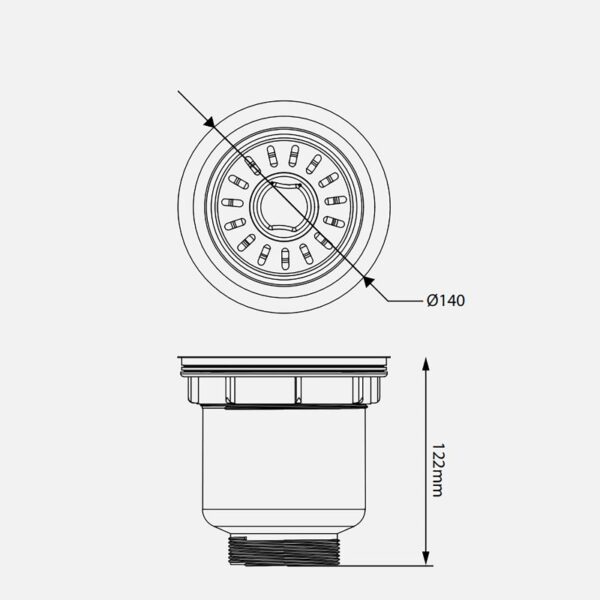 kich thuoc bat rac inox kluger ks 501dn145