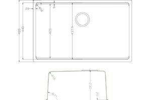 Kích thước chậu rửa bát Konox TARI 7648SM