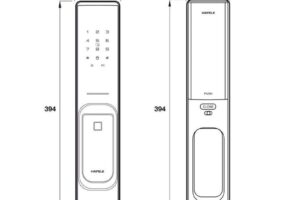 Kích thước khóa điện tử Hafele PP8100 912.20.286