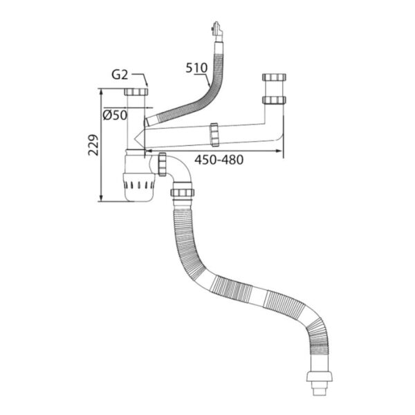 kich thuoc siphon chau rua bat 1 ho kluger ksp 302