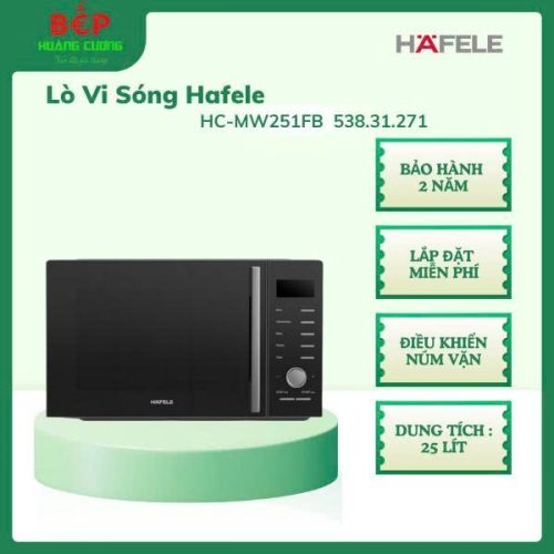 Hafele 538.31.271 Lò Vi Sóng HC-MW251FB – Dung tích 25L – Điều khiển núm xoay – Chính hãng