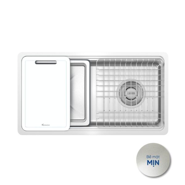 chau rua bat inox 1 ho konox tari 780sm