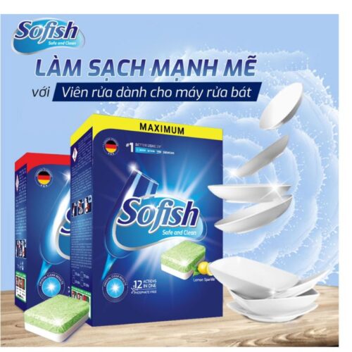 Hình ảnh viên rửa bát sofish Hộp 50 viên