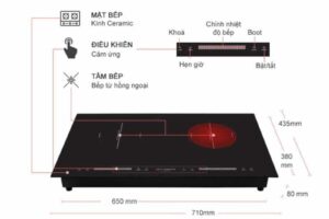 Bếp từ kết hợp hồng ngoại Junger CEJ-204-IF 5 kich thuoc bep tu ket hop hong ngoai junger cej 204 if