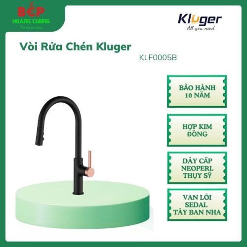 Vòi rửa bát Kluger PLUTO Series KLF0005B, Xoay 360 độ, điều chỉnh nóng/lạnh