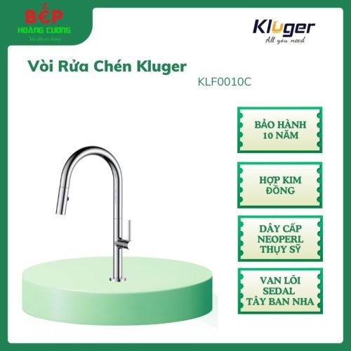 Vòi rửa bát Kluger JADE Series KLF0010C, Xoay 360 độ, điều chỉnh nóng/lạnh