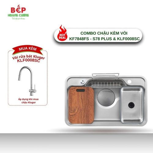 Kluger Chậu Rửa Bát KF7848FS - S78 PLUS – Inox 304 – LINEN Dập Nổi, Ép Khuôn Liền Khối – Thiết Kế Sang Trọng 17 Kluger Chậu Rửa Bát KF7848FS - S78 PLUS – Inox 304 – LINEN Dập Nổi, Ép Khuôn Liền Khối – Thiết Kế Sang Trọng