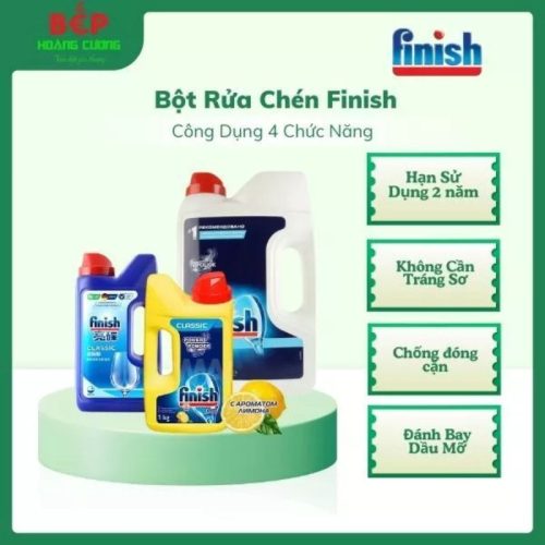 Finish Classic Can 1kg hương Chanh – Bột rửa chén máy