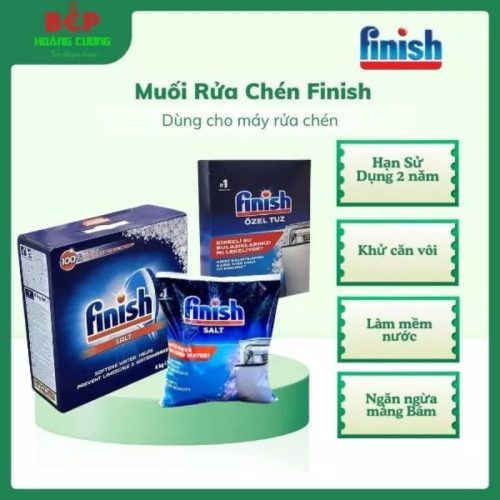 Finish – Muối Túi 1kg chuyên dụng cho máy rửa bát