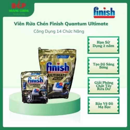 Finish Ultimate Plus Túi 33 viên hương Soda – Viên rửa chén All in One