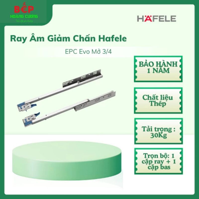 Hafele 433.32.505 Ray Trượt Âm Giảm Chấn Mở 3/4 – Chịu Lực 30kg, BH 12 Tháng 3 Hafele 433.32.505 Ray Trượt Âm Giảm Chấn Mở 3/4 – Chịu Lực 30kg, BH 12 Tháng