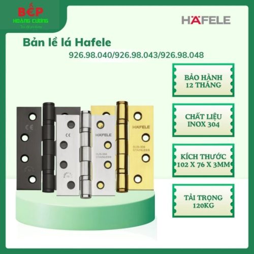 Bản Lề Lá Chống Cháy 2 Vòng Bi 120Kg Hafele 926.98.043