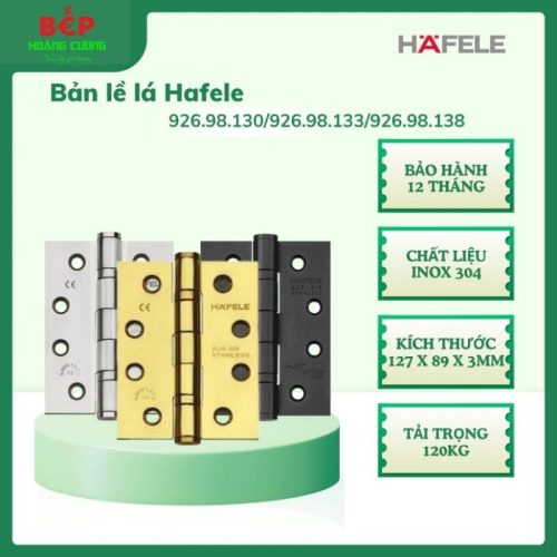 Hafele 926.98.138 – Bản lề lá chống cháy, Inox 304, 2 vòng bi
