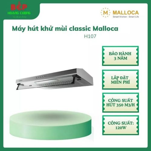 Malloca Máy hút mùi áp tường H107W