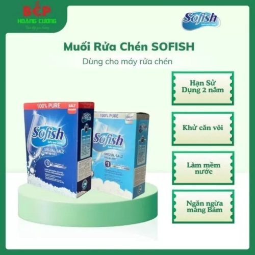 Sofish Muối rửa chén máy rửa bát Hộp 1kg